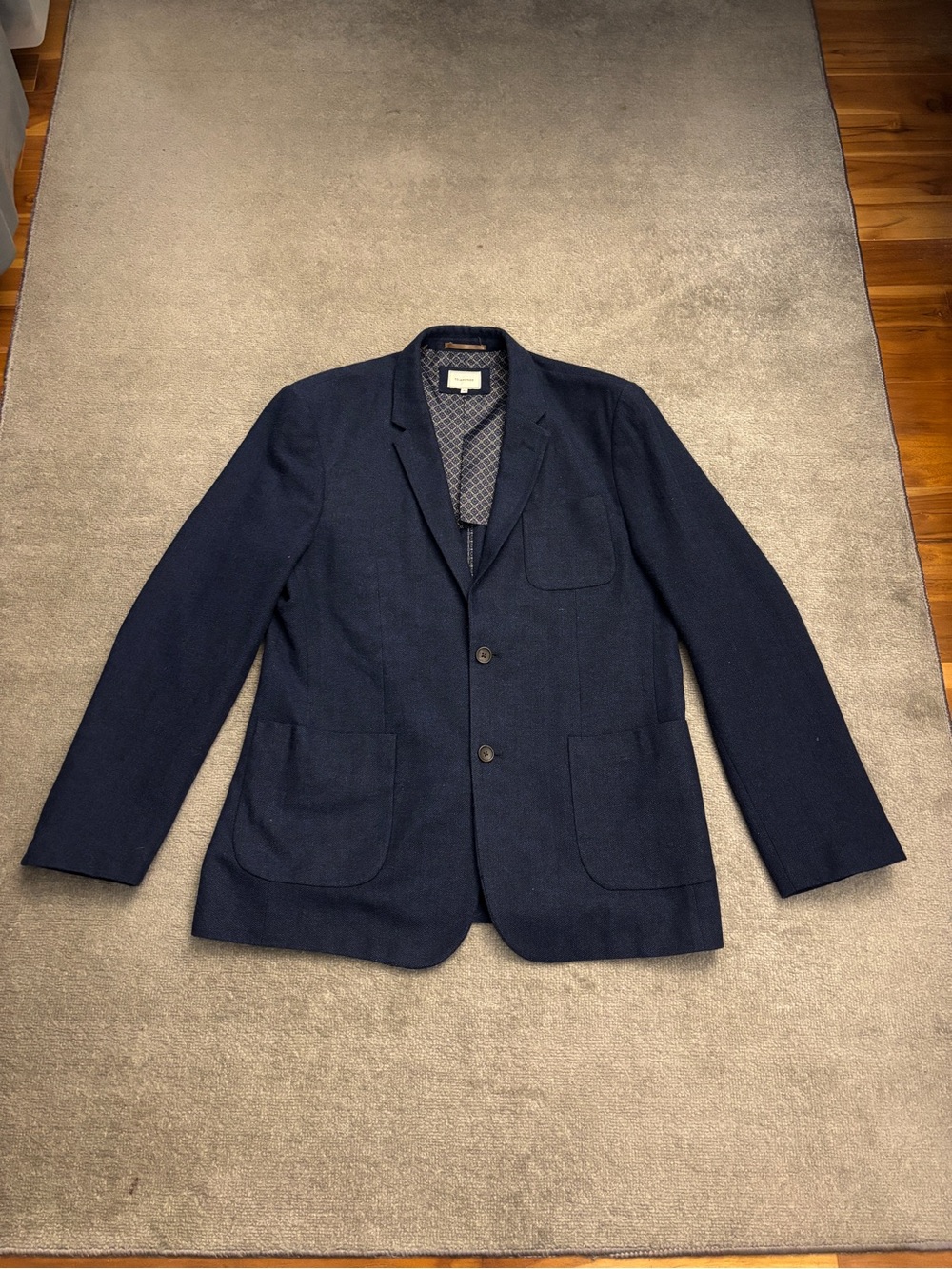 7 Diamonds Two Button Blazer Sport Coat Navy Blue Men’s
